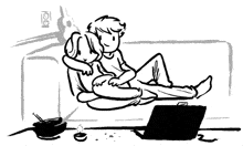 Gif animé amour canapé